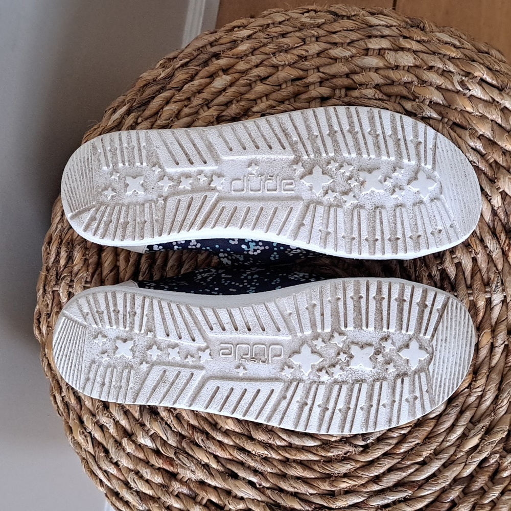 Hey Dude Womens Wendy Navy‎ Print Canvas Athleisure/Casual Loafers 7 - Picture 7 of 9